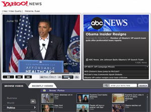 Obama on Yahoo! news. June 12, 2008.